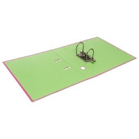 Папка-регистратор А4, 75 мм, Lamark, ПВХ, двухстороннее покрытие, металлическая окантовка, карман на корешок, собранная, розовый/зелёный Папка-регистратор А4, 75 мм, Lamark, ПВХ, двухстороннее покрытие, металлическая окантовка, карман на корешок, собранная, розовый/зелёный