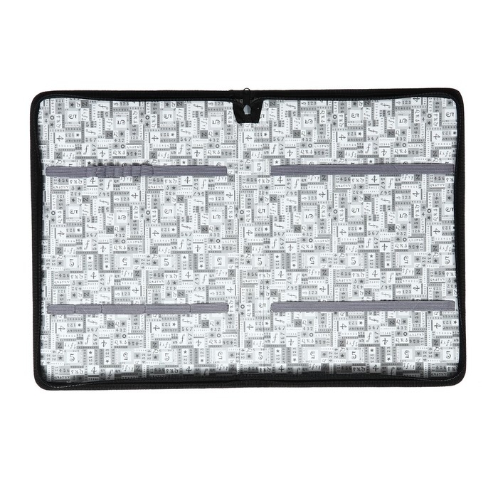 Папка-пенал для труда А4, 340 х 240 х 30 мм, с ручкой, молния вокруг, Папка-пенал для труда А4, 340 х 240 х 30 мм, с ручкой, молния вокруг, "Музыка", ламинированный картон (объемный 3D-рисунок с эффектом металлика)