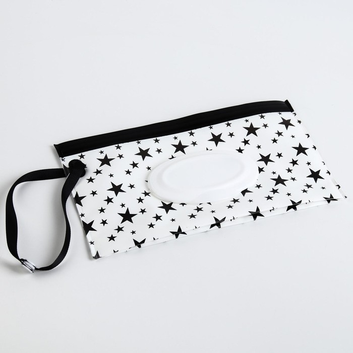 Контейнер для салфеток с петелькой «Звезды на белом», цвет МИКС Контейнер для салфеток с петелькой «Звезды на белом», цвет МИКС