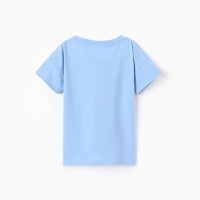 Футболка детская со спущенным плечом, цвет голубой, рост 110 см Футболка детская со спущенным плечом, цвет голубой, рост 110 см