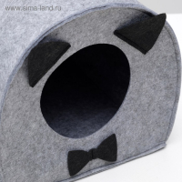 Домик для животных из войлока "Будка Джентльмена" Домик для животных из войлока "Будка Джентльмена"