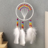 Ловец снов "Деревце" белый d=9 см 24 см Ловец снов "Деревце" белый d=9 см 24 см