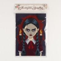 Алмазная мозаика на хеллоуин с частичным заполнением на холсте «Мрачная девочка», 15 х 21 см Алмазная мозаика на хеллоуин с частичным заполнением на холсте «Мрачная девочка», 15 х 21 см