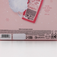 Подарочный набор ЧИСТОЕ СЧАСТЬЕ &laquo;Уютной зимы&raquo;: гель для душа 250 мл и мочалка для тела, Новый Год