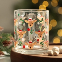 Кружка новогодняя стеклянная &laquo;Милые олени&raquo;, 300 мл