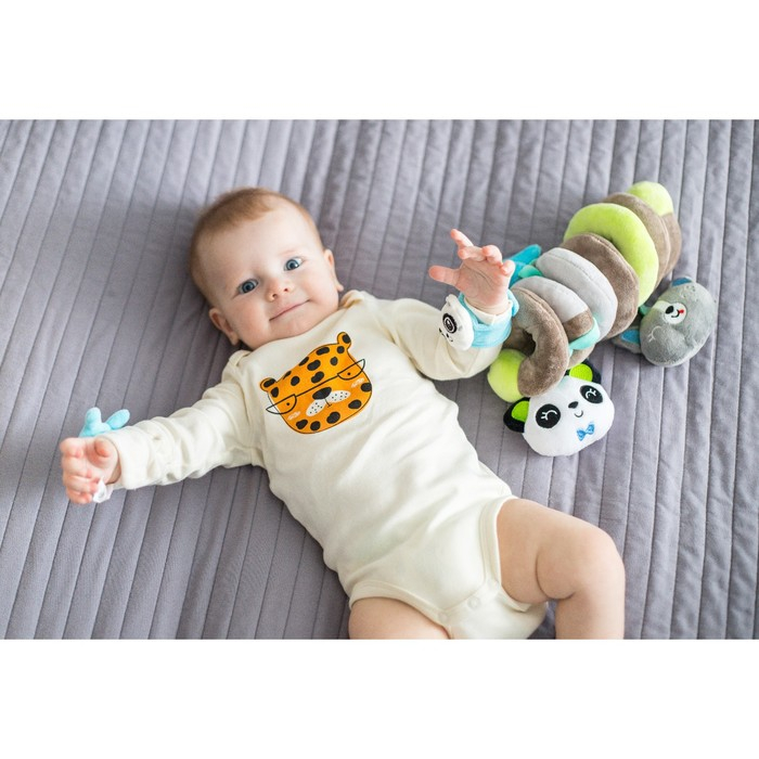 Растяжка - спираль с игрушками дуга на коляску / кроватку для малышей 0+ «Пандочка», Крошка Я Растяжка - спираль с игрушками дуга на коляску / кроватку для малышей 0+ «Пандочка», Крошка Я