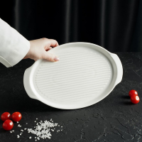 Блюдо фарфоровое для запекания Magistro &laquo;Бланш&raquo;, 28&times;18&times;2,5 см, цвет белый