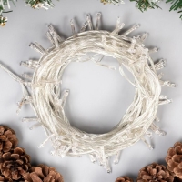 Гирлянда &laquo;Нить&raquo; 10 м, IP20, прозрачная нить, 100 LED, свечение синее, 8 режимов, 220 В