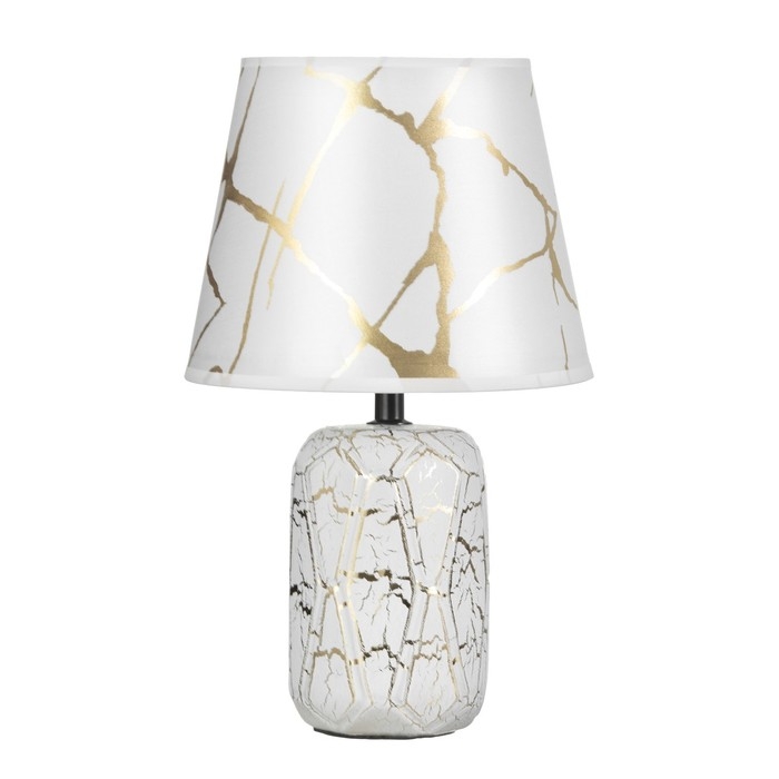 Настольная лампа "Анде" Е14 40Вт бело-золотистый 20х20х33 см RISALUX