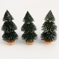Новый год! Миниатюра кукольная &laquo;Ёлочка со снегом&raquo;, набор 3 шт., размер 1 шт. &mdash; 8 &times; 4 &times; 4 см