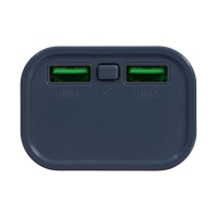 Внешний аккумулятор CRR-28, 10000 мАч, 2USB, 3А, дисплей, быстрая зарядка, серый