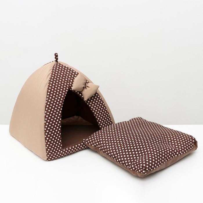 Домик-вигвам Домик-вигвам "Нежность", 40 х 40 х 37 см, бязь, коричневый