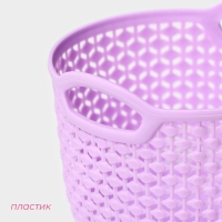 Корзина для хранения с ручками Доляна &laquo;Лукошко&raquo;, пластик, 11&times;10,5&times;9 см, цвет МИКС