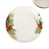 Сервиз фарфоровый чайный Доляна «Рождество»,12 предметов: 6 чашек 280 мл, 6 блюдец, d=15 см Сервиз фарфоровый чайный Доляна «Рождество»,12 предметов: 6 чашек 280 мл, 6 блюдец, d=15 см