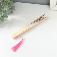 Веер дерево, текстиль h=21 см "Город" цветной, с кисточкой Веер дерево, текстиль h=21 см "Город" цветной, с кисточкой