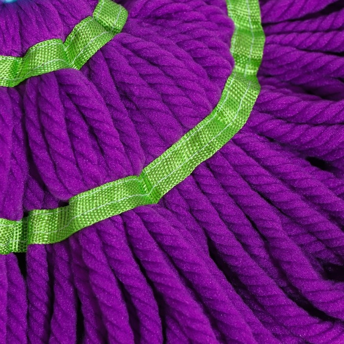 Швабра с отжимом Доляна, насадка из микрофибры &laquo;Плетенка&raquo; 80 гр, стальная ручка 119 см