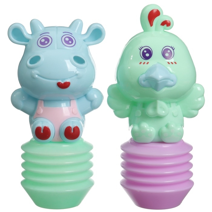 Набор погремушек &laquo;Друзья&raquo;, 2 шт., с пищалкой, виды МИКС, Крошка Я