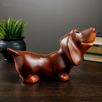 Копилка "Такса" коричневая, 25х12х15см Копилка "Такса" коричневая, 25х12х15см