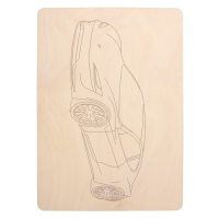 Набор досок для выжигания &laquo;Машинки&raquo; 5 шт. формат А4, 3 мм