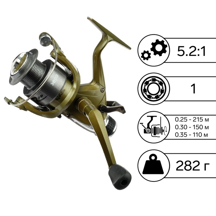 Катушка б/ин Helios ZEN 3000 BR, 1 подшипник, 5.2:1 Катушка б/ин Helios ZEN 3000 BR, 1 подшипник, 5.2:1