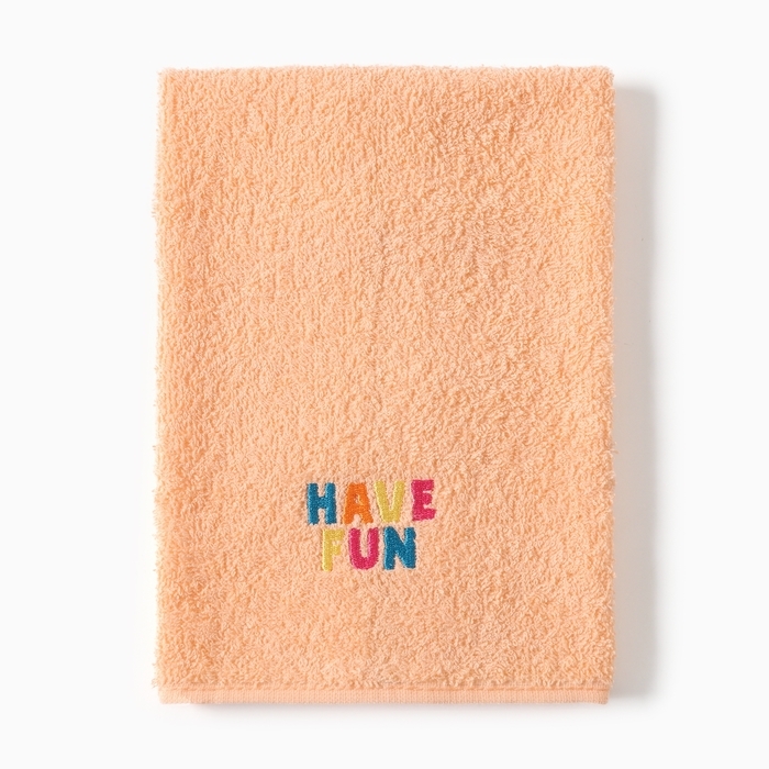 Полотенце махровое Этель Have fun 35х50 см, цвет персиковый, 100% хлопок, 350 г/м2 Полотенце махровое Этель Have fun 35х50 см, цвет персиковый, 100% хлопок, 350 г/м2