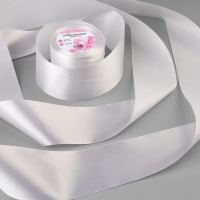 Лента атласная, 75 мм × 23 ± 1 м, цвет белый №01 Лента атласная, 75 мм × 23 ± 1 м, цвет белый №01