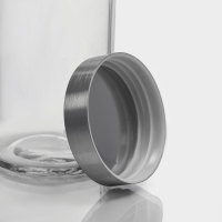 Банка стеклянная для хранения сыпучих продуктов Доляна &laquo;Премиум&raquo;, 700 мл, 20&times;8 см, с металлической крышкой