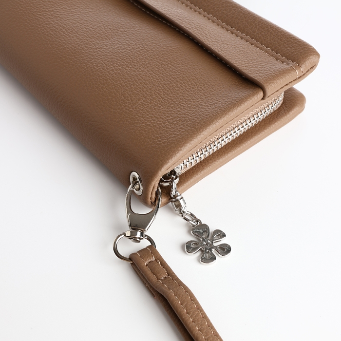 Кошелёк женский на молнии, цвет бежевый Кошелёк женский на молнии, цвет бежевый