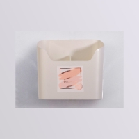 Органайзер для хранения &laquo;Нежность&raquo;, навесной, 2 секции, с клеевой основой, 16,7 &times; 6,9 см, цвет белый