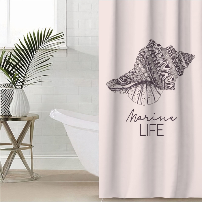 Штора для ванной &laquo;Marine life&raquo;, 145&times;180 см