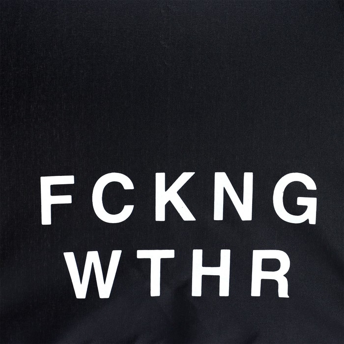 Зонт женский механический &laquo;FCKNG WTHR&raquo;, 8 спиц, d=95, цвет чёрный