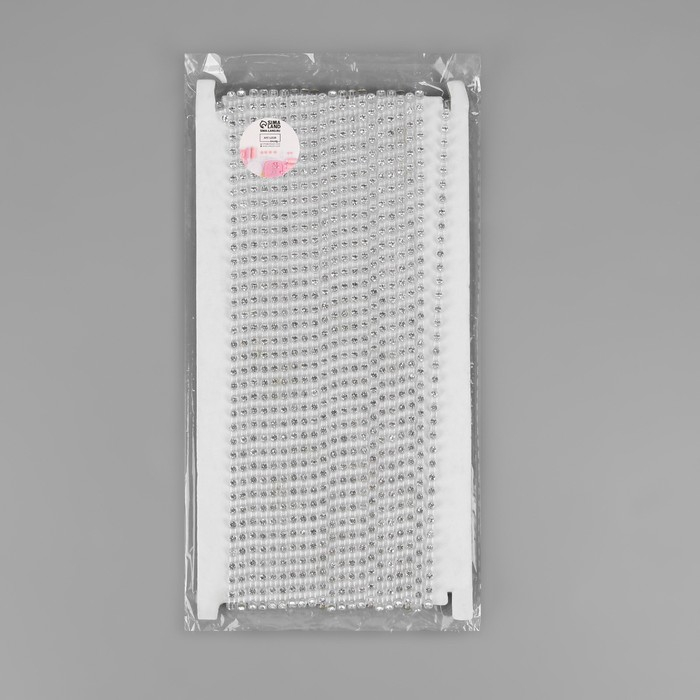 Стразы на нитях, 4 мм, 9 &plusmn; 1 м, цвет прозрачный