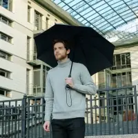 Зонт-трость rainVestment, темно-синий меланж