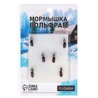 Мормышка Столбик чёрный, красное брюшко + куб серебро, вес 0.9 г Мормышка Столбик чёрный, красное брюшко + куб серебро, вес 0.9 г