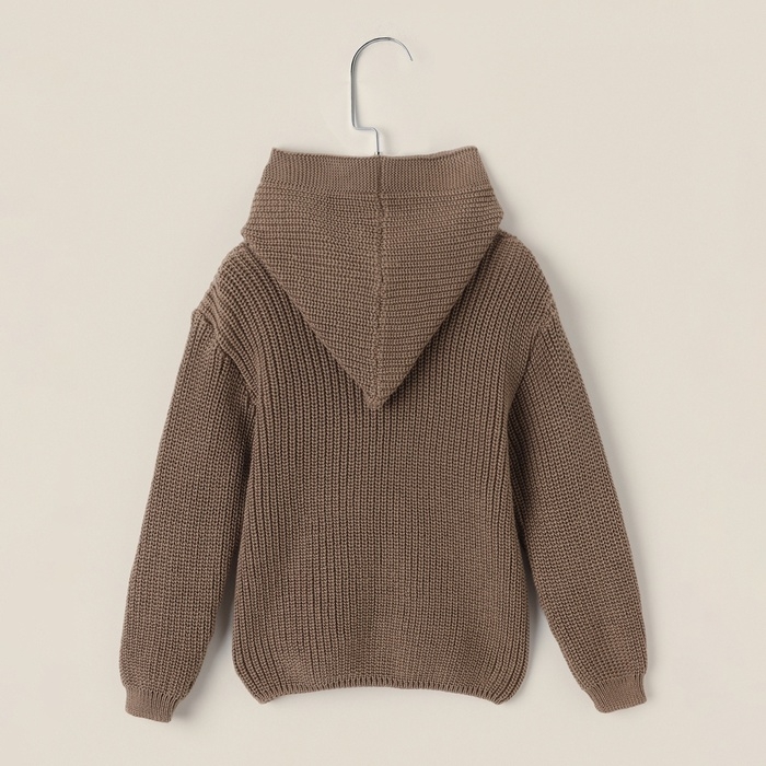 Кардиган вязаный с капюшоном SL Home, р.80-86 см, кофейный Кардиган вязаный с капюшоном SL Home, р.80-86 см, кофейный