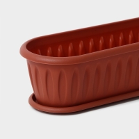 Горшок для кактуса с поддоном &laquo;Фелиция&raquo;, 1,5 л, цвет терракотовый