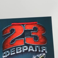 Пакет подарочный ламинированный вертикальный, упаковка, &laquo;С днём защитника&raquo;, ML 25 х 21 х 8 см