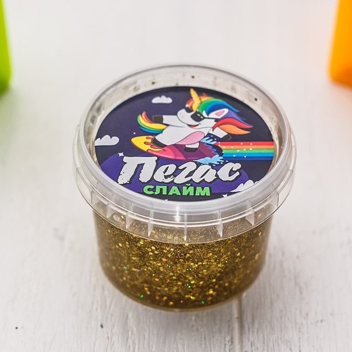 Слайм «Пегас» голография, золото, 90 г Слайм «Пегас» голография, золото, 90 г