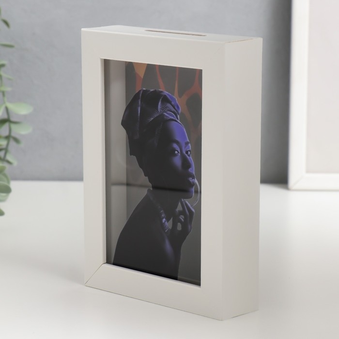 Копилка интерьерная пластик Копилка интерьерная пластик "Африка" 17х12х3,8 см