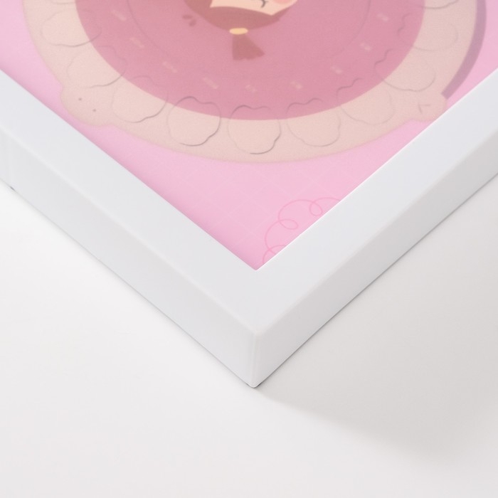 Фоторамка пластик 9х9 см Фоторамка пластик 9х9 см "Молочные зубики" розовая 2х23х27 см