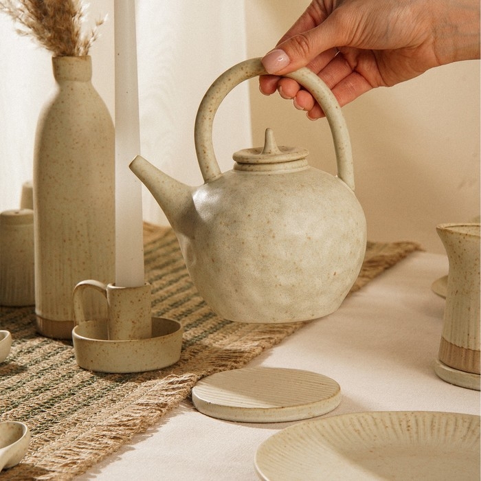 Набор подставок под горячее SL Home &laquo;Виенто&raquo;, d=10 см, цвет бежевый