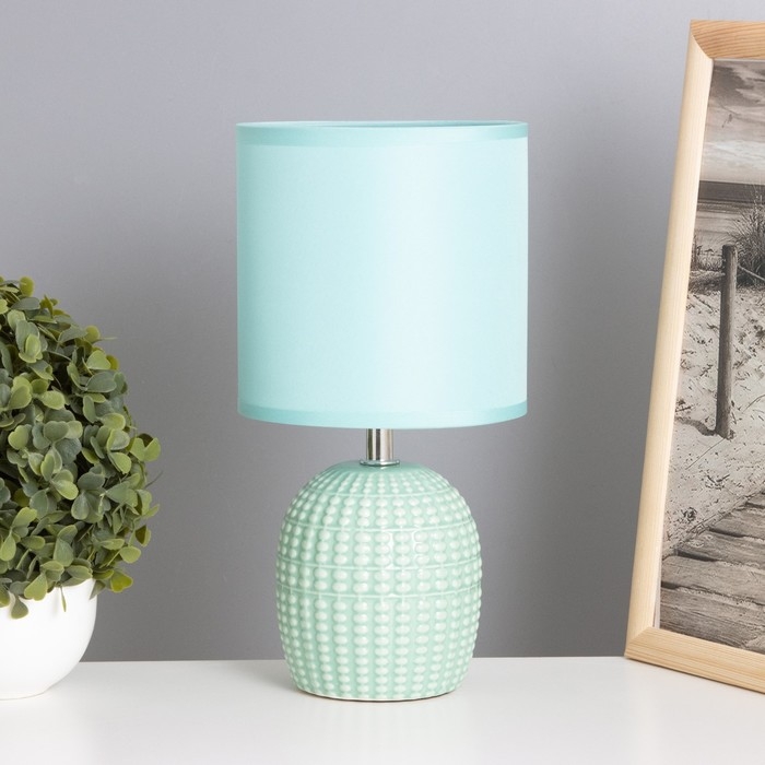 Лампа настольная Лампа настольная "Иона" 1х40Вт Е14 зеленый 13х13х25см