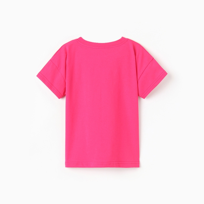 Футболка детская со спущенным плечом, цвет фуксия, рост 104 см Футболка детская со спущенным плечом, цвет фуксия, рост 104 см