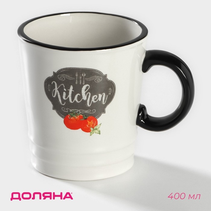 Кружка Доляна «Гурман», 400 мл, цвет белый Кружка Доляна «Гурман», 400 мл, цвет белый