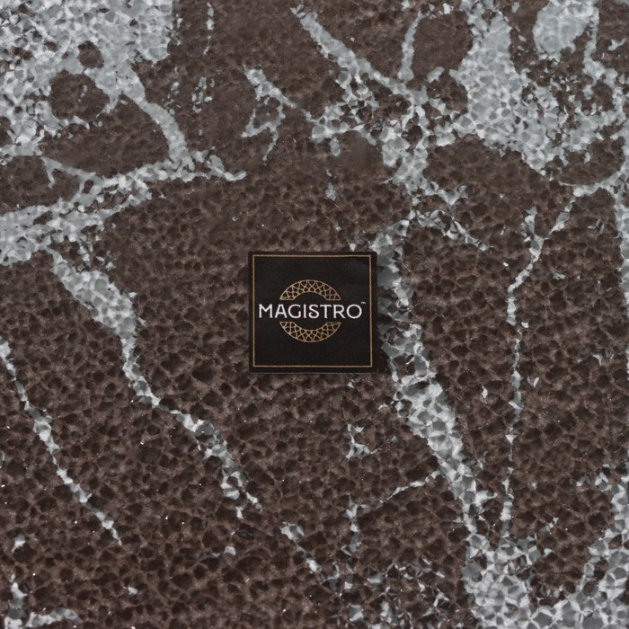 Блюдо стеклянное сервировочное Magistro &laquo;Мрамор&raquo;, 23,5&times;11&times;0,8 см, цвет чёрный