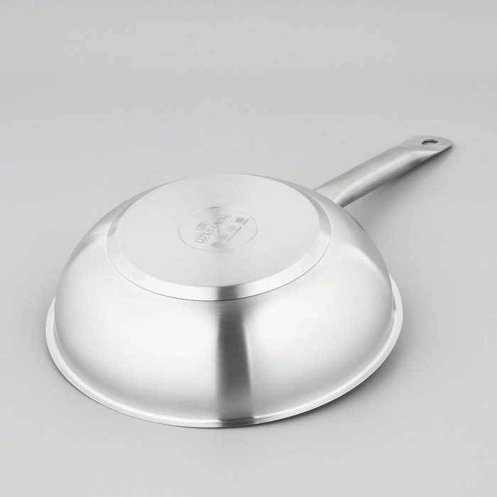 Сковорода-ВОК из нержавеющей стали LUXSTAHL, d=26 см, h=7,5 см, капсульное дно, индукция Сковорода-ВОК из нержавеющей стали LUXSTAHL, d=26 см, h=7,5 см, капсульное дно, индукция