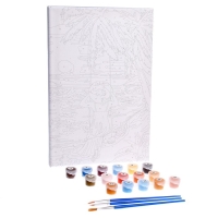 Картина по номерам на холсте с подрамником &laquo;Закат у моря&raquo;, 20х30 см