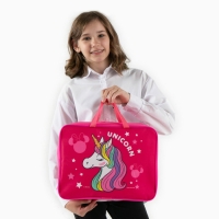 Папка с ручками А4, 35х10х27 см, Минни Маус и Единорог Папка с ручками А4, 35х10х27 см, Минни Маус и Единорог