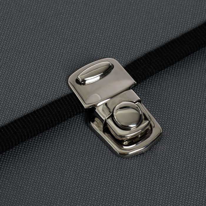 Портфель деловой 350 х 260 х 100 мм, текстильный, 2 отделения, К 1С11 "Выборг", серый