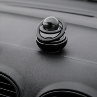 Аксессуар на панель с ароматизатором, гравитационные кольца, вращается от солнца, черный